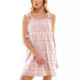 Women's Tie-Strap Shirred Cami Sleepshirt