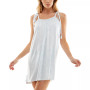 Women's Tie-Strap Shirred Cami Sleepshirt