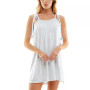 Women's Tie-Strap Shirred Cami Sleepshirt
