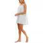 Women's Tie-Strap Shirred Cami Sleepshirt