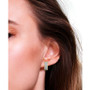 Diamond Baguette Multirow Small Hoop Earrings (3/4 ct. t.w. ) in 14k Gold