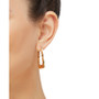 Textured Handbag-Shape Hoop Earrings in 10k Gold