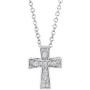 EFFY® Diamond Cross 18" Pendant Necklace (1/10 ct. t.w.) in Sterling Silver