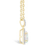 Created Opal (2/5 ct. t.w.) and Created Sapphire (1/6 ct. t.w.) Halo Pendant Necklace in 10K Yellow Gold