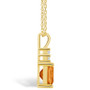 Citrine (2 Ct. T.W.) and Diamond (1/10 Ct. T.W.) Pendant Necklace in 14K Yellow Gold