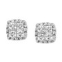 Diamond Princess Halo Stud Earrings (1/2 ct. t.w.) in 14k White Gold