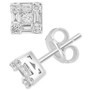EFFY® Diamond Multi-Cut Cluster Stud Earrings (1/2 ct. t.w.) in 14k White Gold