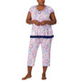 Plus Size 2-Pc. Printed Cropped Pajamas Set