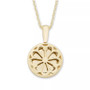Diamond Accent Cross Pendant in 14K Yellow or Rose Gold