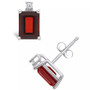 Garnet (1-1/2 ct. t.w.) and Diamond Accent Stud Earrings in 14K White Gold or 14K Yellow Gold