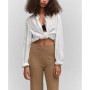 Women's Textured Wide Leg Trousers