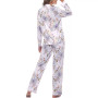 Women's Long Sleeve Floral Pajama Set, 2-Piece