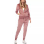 Rhinestone Velour Tracksuit 2 Piece Set