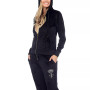 Rhinestone Velour Tracksuit 2 Piece Set