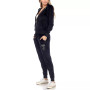 Rhinestone Velour Tracksuit 2 Piece Set