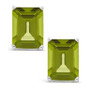 Peridot (3-3/8 ct. t.w.) Stud Earrings in 14K White Gold