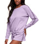 Alexia Women's  Sweatshirt & Short Loungewear Set