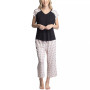 Women's Twinning 2-Pc. Short Sleeve & Capri Pajama Set