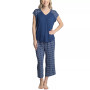 Women's Twinning 2-Pc. Short Sleeve & Capri Pajama Set