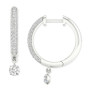 Diamond Dangle Hoop Earrings (3/4 ct. t.w.) in 10k White Gold