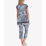 Yours to Love Short Sleeves Top and Capri Pajama Pants Separates