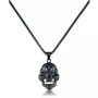 Men's Cubic Zirconia Signature Skull 24" Pendant Necklace in Black Ion-Plated Stainless Steel (Also available in Gold-Tone Ion-Plated Stainless Steel)