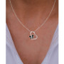 Spinel Heart Butterfly Necklace (1/3 ct. t.w.) in Sterling Silver