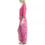 Women's 3/4 Sleeve Top & Boot-Cut Pajama Pants Set