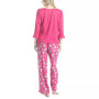 Women's 3/4 Sleeve Top & Boot-Cut Pajama Pants Set