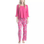 Women's 3/4 Sleeve Top & Boot-Cut Pajama Pants Set