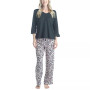 Women's 3/4 Sleeve Top & Boot-Cut Pajama Pants Set