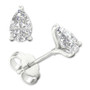 Diamond Pear Stud Earrings (1/2 ct. t.w.) in 14k White Gold