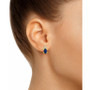 Sapphire (1-1/5 Ct. t.w.) and Diamond (1/10 Ct. t.w.) Stud Earrings