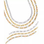 Tri-Tone Hearts and Kisses Necklace & Bracelet Collection in 18k White, Rose, & Yellow Gold-Plated Sterling Silver, Created for Macy's