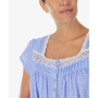 Women's Cotton Embellished Cap-Sleeve Nightgown