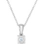 Diamond Solitaire 18" Pendant Necklace (1/4 ct. t.w.) in 14k White Gold