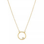 Clear Cubic Zirconia Circle Necklace