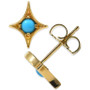 Jac+Jo by Anzie Turquoise Star Stud Earrings in 14k Gold