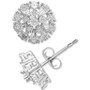 Diamond Flower Burst Stud Earrings (1/10 ct. t.w.)  in Sterling Silver, Created for Macys
