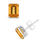 Citrine (3-1/5 ct. t.w.) Stud Earrings in 14K White Gold