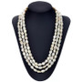 Baroque Cultured Freshwater Pearl (8-9mm) Triple Row 16" Collar Necklace (Also in Black Baroque Cultured Freshwater Pearl)