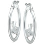 Giani Bernini Infinity Accent Small Hoop Earrings in Sterling Silver, 0.75", Created for Macy's, Created for Macy's