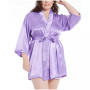 Plus Size Ultra Soft Satin Lounge and Poolside Robe