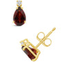 Garnet (1 ct.t.w) and Diamond Accent in 14K Yellow Gold