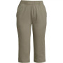 Women's Sport Knit High Rise Elastic Waist Pull On Capri Pants