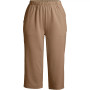 Women's Sport Knit High Rise Elastic Waist Pull On Capri Pants
