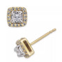 Diamond Square-Set Stud Earrings (1/4 ct. t.w.)