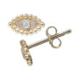 Diamond Accent Evil Eye Stud Earrings in 14k Gold