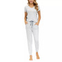 Women's V-neck Tee with Joggers, 2 Pieces