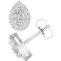 Diamond Pear-Cut Halo Stud Earrings (3/4 ct. t.w.) in 14k White Gold